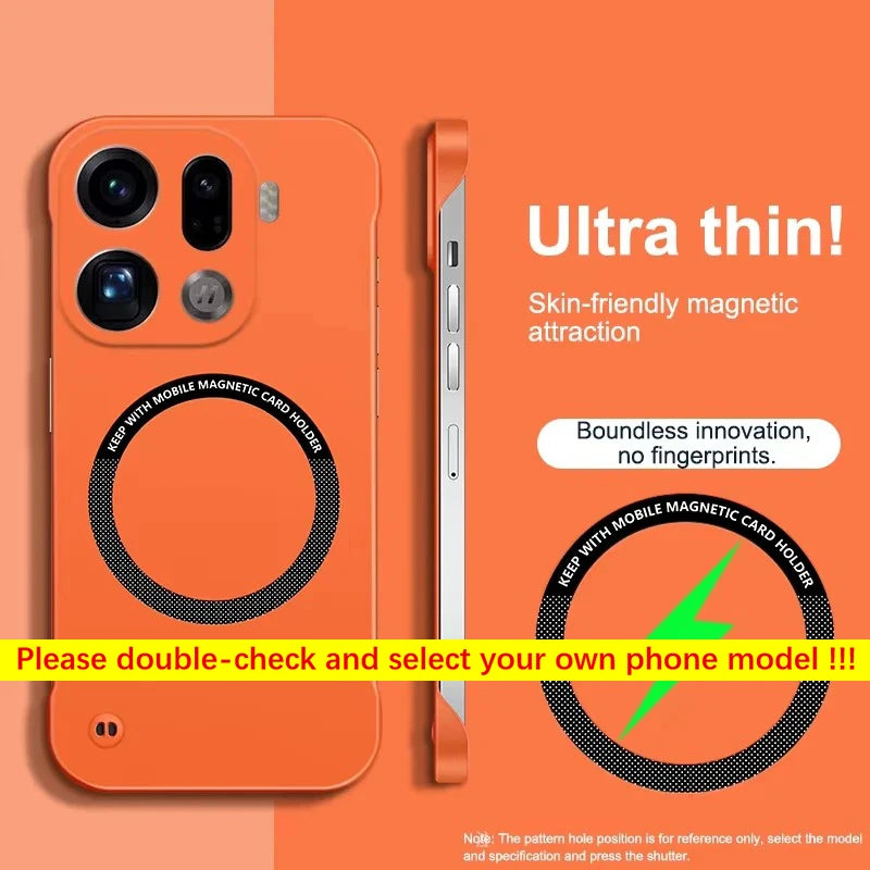 Ultra Slim Case For OnePlus 15 13 Luxury Color Frameless Magnetic Wireless Charging Hard PC Matte Phone Cover Fundas
