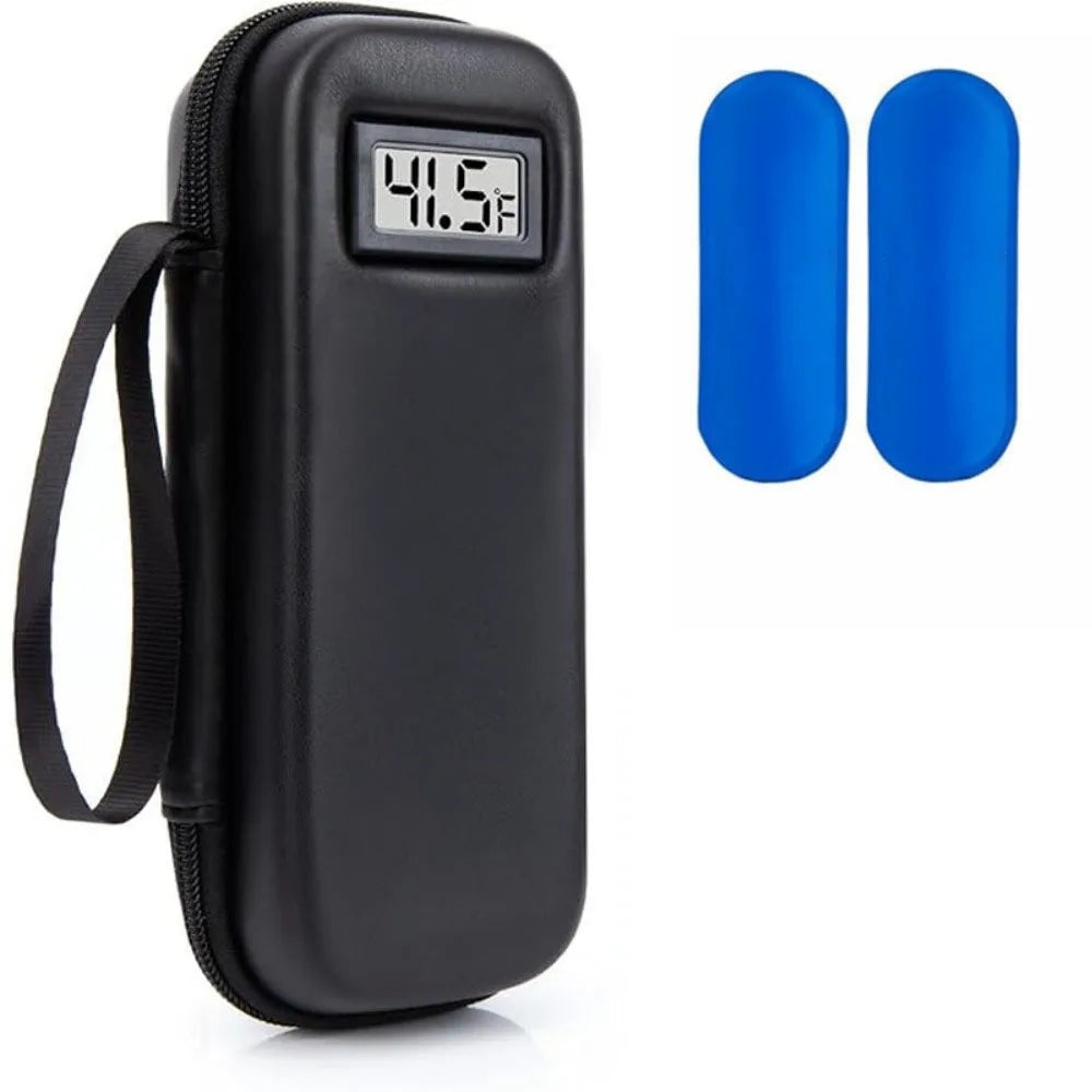 With Thermometer Display Insulin Cooler Travel Case Waterproof Thermal Insulated Refrigerated Medicine Organizer Bag