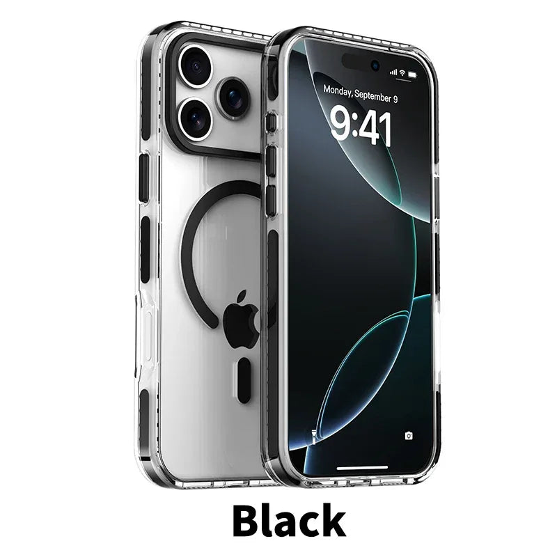 MagSafe Clear Case with PE Striped Border for iPhone