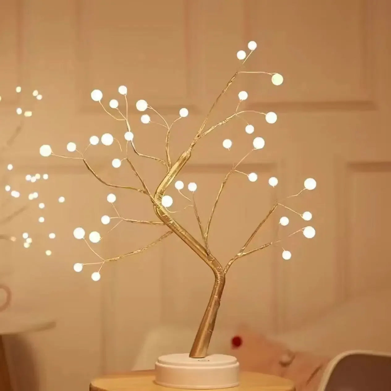 Table Tree Night Light USB/Battery Powered Touch Switch Artificial Bonsai Cherry Blossom Desktop Tree LED Lamp Light Decoration - Urbizia