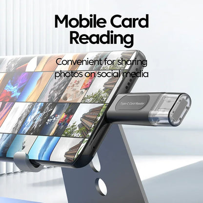 4-in-1 USB Type-C Multi Card Reader Adapter
