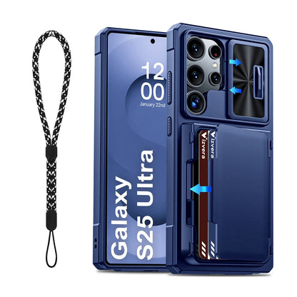 Samsung Galaxy S25 Ultra Case Wallet - Full Body Protective with Card Holder (4 Cards) Camera Cover & Kickstand for Women & Men