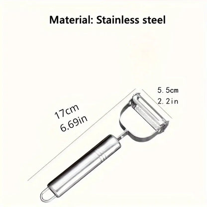 1PC Stainless Steel Vegetable Peeler, Multi-Function Julienne Slicer & Shredder for Potato Carrot, Kitchen Gift