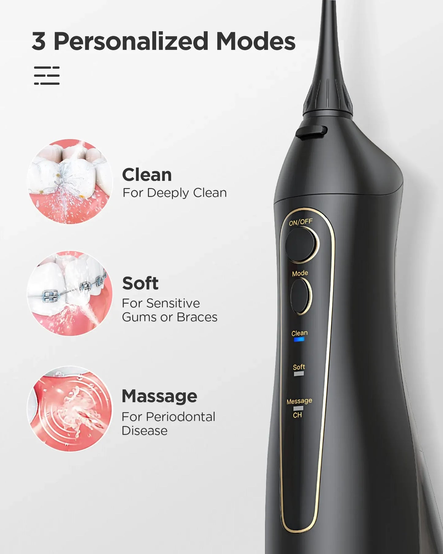 Fairywill Portable Water Dental Flosser – Cordless USB Oral Irrigator - Urbizia