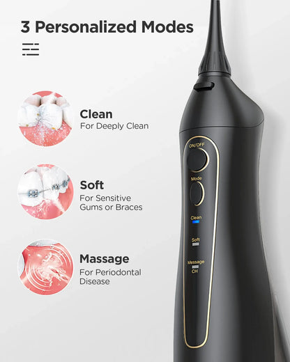 Fairywill Portable Water Dental Flosser – Cordless USB Oral Irrigator - Urbizia