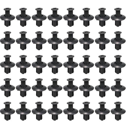 8mm Black Plastic Rivets for Car Bumper and Fender – 10 to 50 Pcs