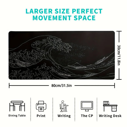 1PC Large Mouse Pads For Desk, Gaming Mouse Pad, Mouse Pad with Stitched Edges and Non-Slip Rubber Base, Extended Mouse Pad - Urbizia