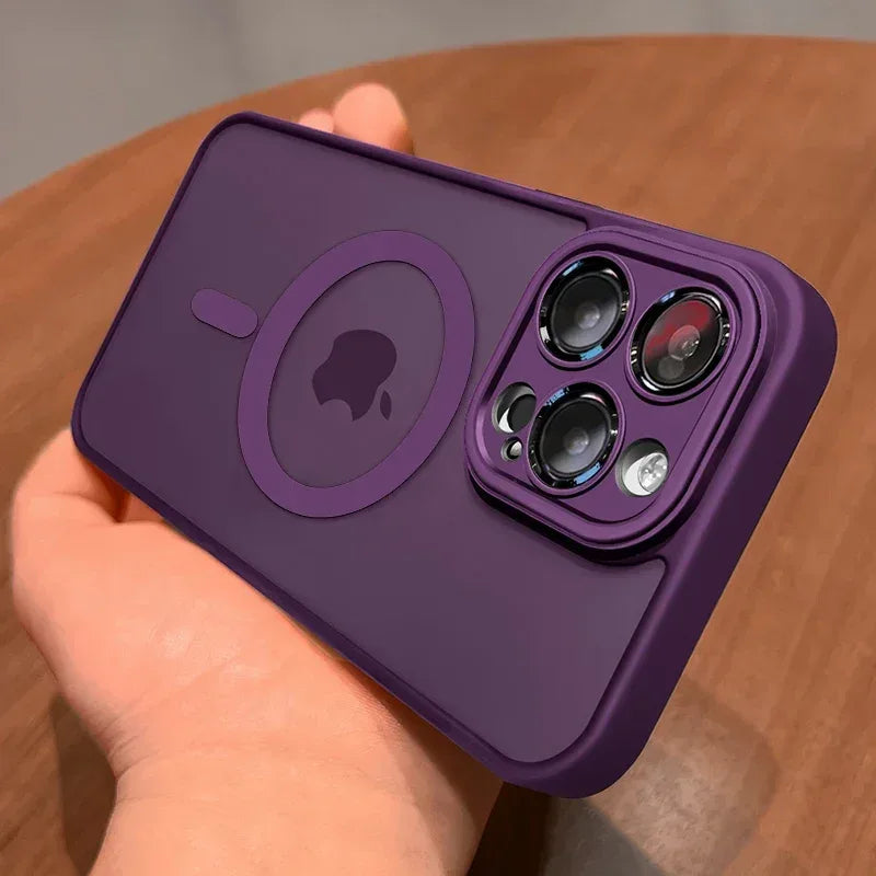 Magnetic Matte Translucent Lens Protector MagSafe iPhone Case