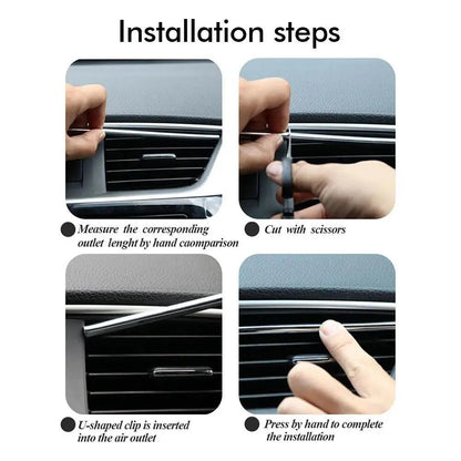 Car AC Outlet U-Shape Trim Strips & Door Edge Protector – 10pcs