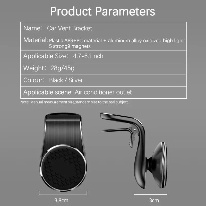 Magnetic Car Phone Holder Stand Air Vent Magnet Car Mount GPS Smartphone Mobile Support In Car Bracket for iPhone Samsung Xiaom