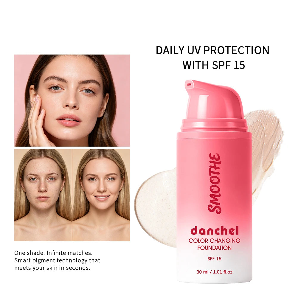 Color Changing Foundation 4 In 1 Moisturizer Longwearing Waterproof Concealer Even Skin Toning Sunscreen Spf 30 Whitening Makeup