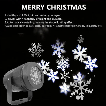 LED USB Snowflake Projector Light