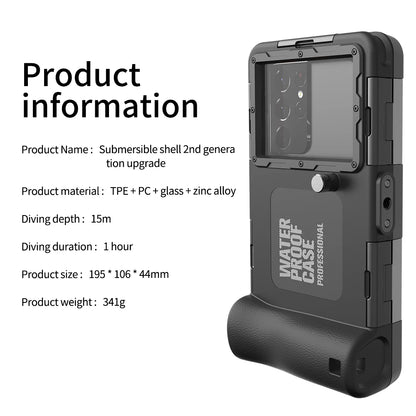 Shellbox Newly upgraded multicolor IP68 standard 15M/50ft diving/swimming photography professional diving waterproof Phone Case