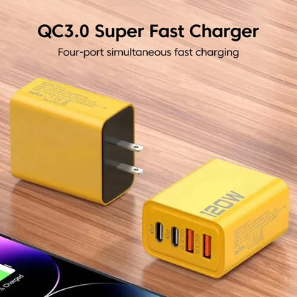 4-Port USB-C Quick Charger PD 120W - Urbizia
