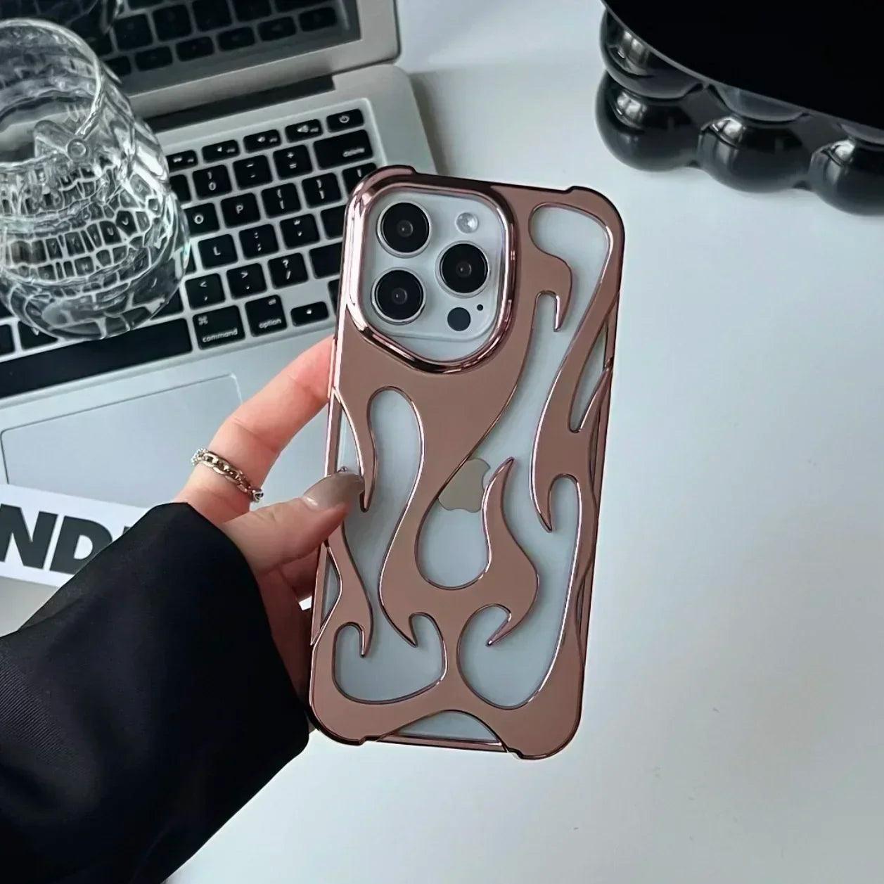3D Flame Matte TPU Case for iPhone 17–11 Series