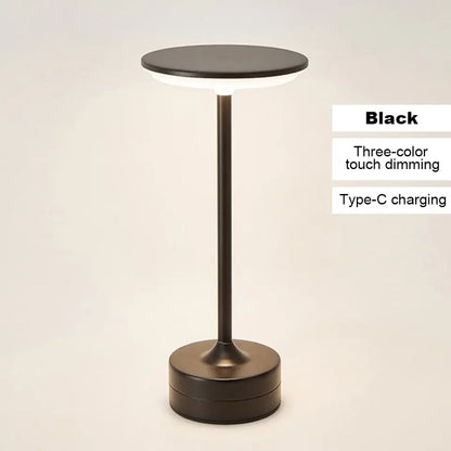 LED Table Lamp Touch Sensor Night Light USB Rechargeable Portable Bedroom Night Light Wireless Reading Lamp Restaurant Hotel Bar - Urbizia