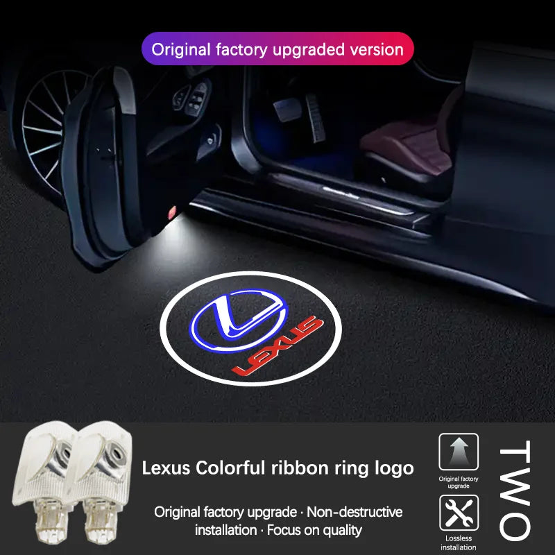 LED Car Door Logo Projector Welcome Ghost Shadow Light Accessories For LEXUS RX ES GX LS LX IS GS RC UX IS250 IS300 IS350 ES300