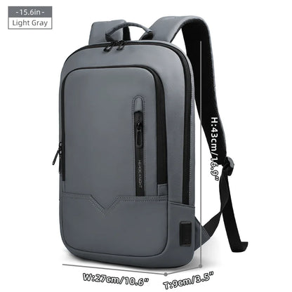 Heroic Knight Thin Male Work Backpack Multifunctional Fashion 15.6 In Laptop Backpack Casual Waterproof Business Travel Daypack