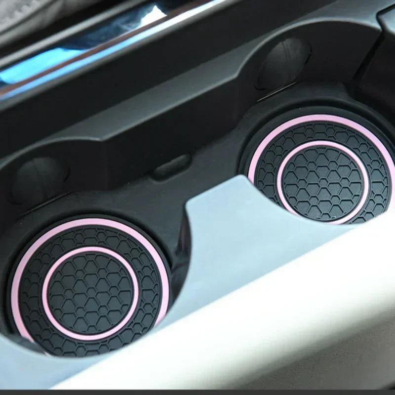 New 2-piece Anti Slip Mat, Car Coaster, Durable Car Cup Holder, Coaster, Universal, Dust-proof Protection for Car Interior