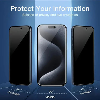 4Pcs Full Cover Privacy  Screen Protector for iPhone 17 Pro Max 16e 16 15 14 13 12 11 Pro Max Air XR XS Max Glass