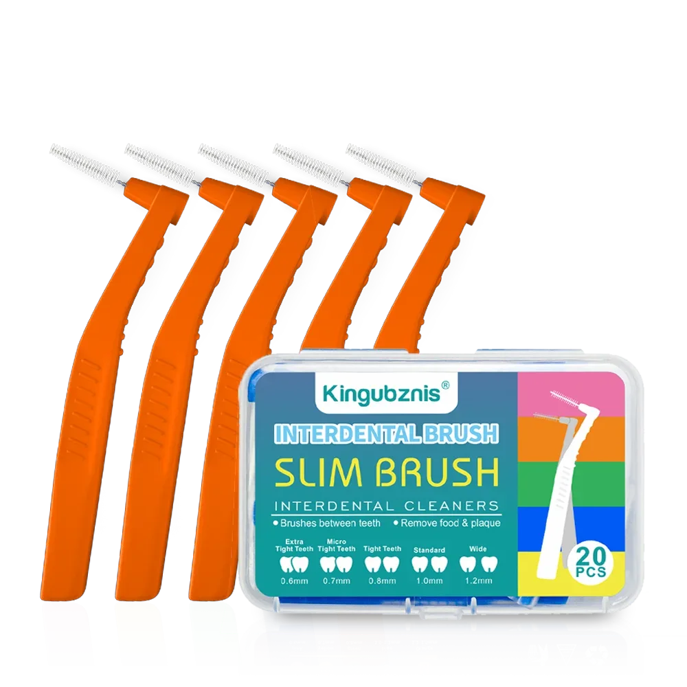 Kingubznis 20pcs Interdental Brush For Dental Orthodontics Clean Between Teeth Cleaning Tools Soft Mini Brush With Dust Cover - Urbizia