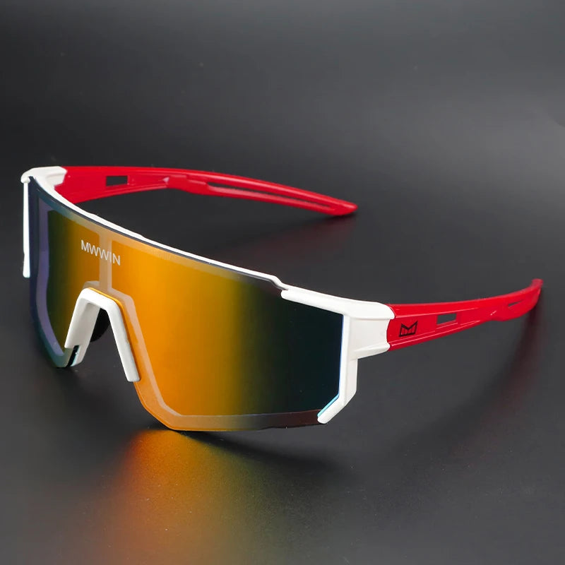 MWWIN Fashion Cycling Glasses Sunglasses for Men UV400 Women Bike Eyewear Road Bicycle Driving Outdoor Sport Marathon Triathlon