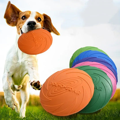 Silicone Flying Saucer Funny Dog Cat Toy Dog Game Flying Discs Resistant Chew Puppy Training Interactive Pet Supplies - Urbizia