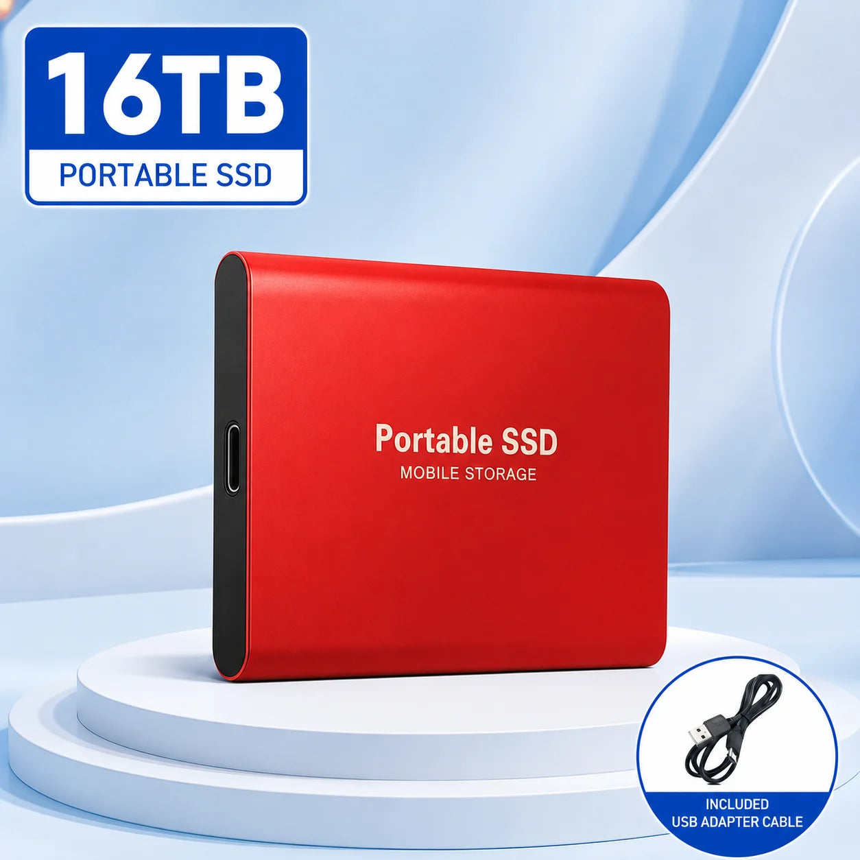 Portable External SSD – USB 3.0 & Type-C Storage Drive