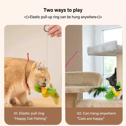 Simulation Bird Cat Toys Cats Interactive Cat Toy Realistic Bird Sound Cat Toy Plush Cat Toy Catnip Cat Toy for Cats Kitten Toy - Urbizia