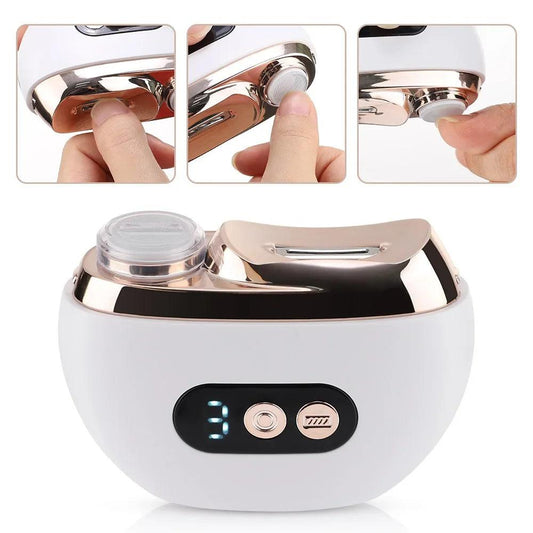 2 in 1 Multi-functional Electric Nail Clipper 3-Speed Nail Polishing Auto Nail Trimmer Scissor File with Light for Kids Adult