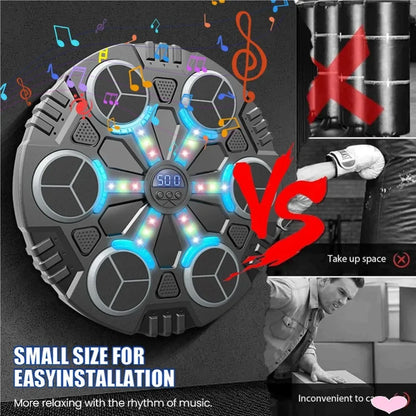 Smart Bluetooth Connection Music Boxing Machine Noise Reduction Wall Mounted Boxing Electronic Target Rhythm Lights for Home