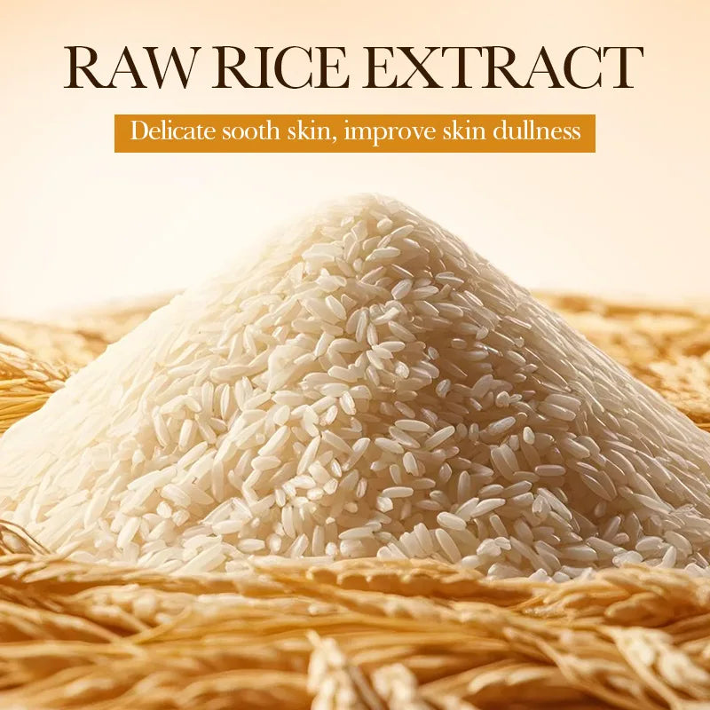 Rice Puree Skin Care Set Whitening Brighten Hydrating Moisturize Soothing Facial Cleanser+Toner+Essence+Lotion+Cream Skincare
