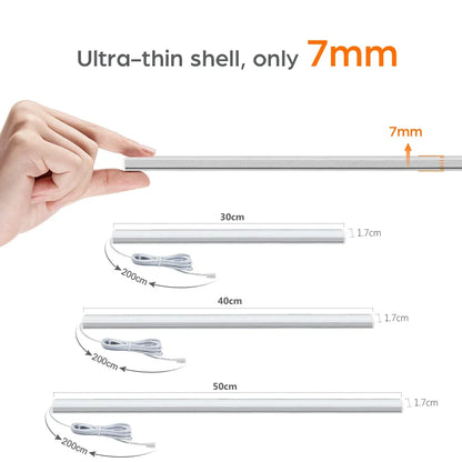 Motion Touch Sensor LED Cabinet Light Bar (Wireless Under Cabinet Lamp)