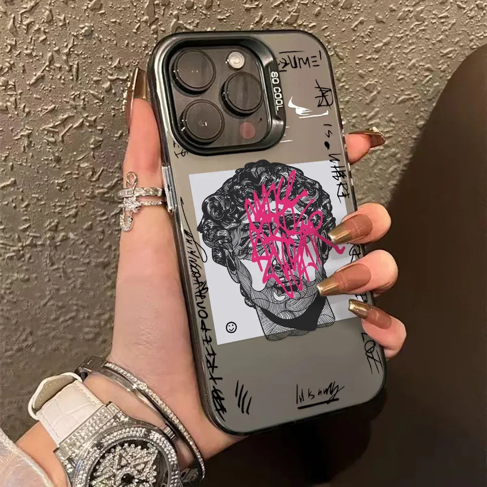 Luxury INS Star Hard Matte Case for iPhone