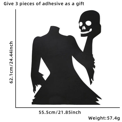Halloween Door & Window Stickers – Skeleton Hand, Pumpkin, Ghost & Witch Hat DIY Decorations
