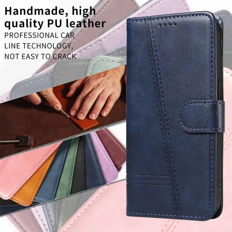 Flip Leather Phone Case For Redmi Note 14 Pro Plus Note14 14C 14S 4G Wallet Card Slot Stand for Xiaomi 14T Pro Mi 14T 5G Cover