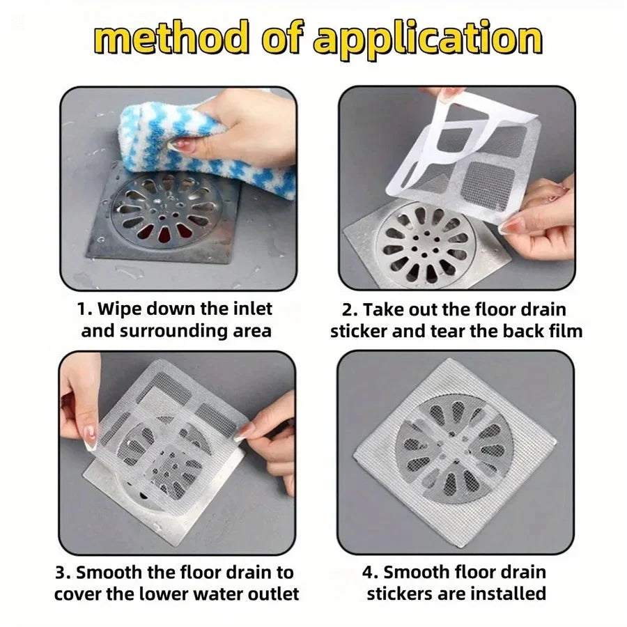 Floor drain sticker kitchen anti clogging filter screen, bathroom hair filter sticker, insect proof floor dra