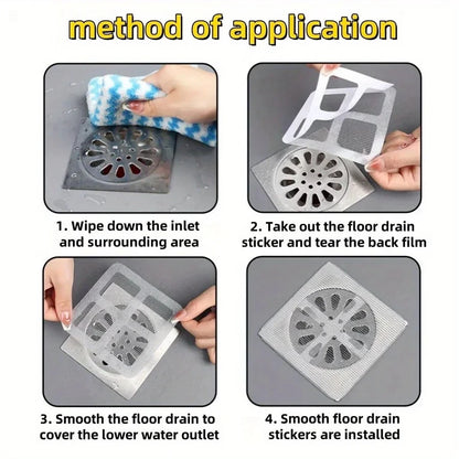 Floor drain sticker kitchen anti clogging filter screen, bathroom hair filter sticker, insect proof floor dra