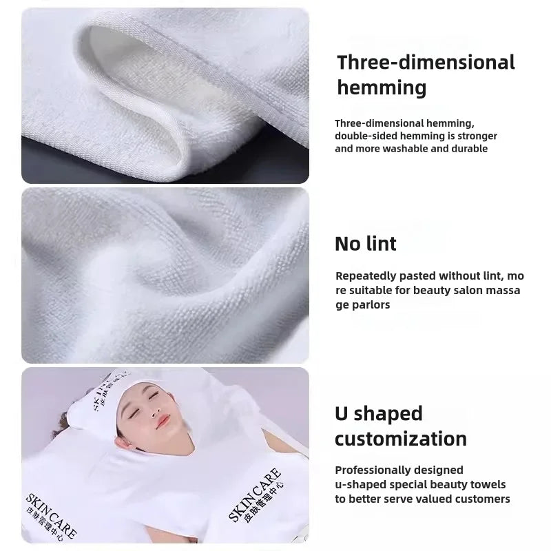 U‑Shape Microfiber Spa Facial Towel for Salon Treatments