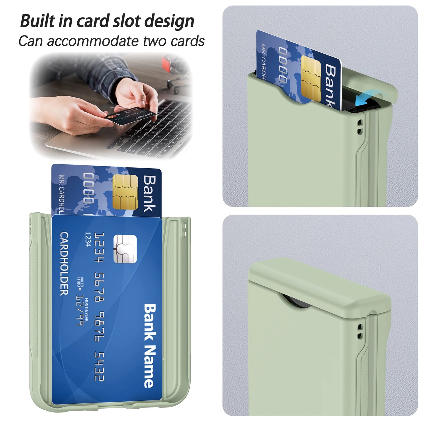 Flip Cover Card Insertion Phone Case For Samsung Galaxy Z Flip 8 Galaxy Z Flip 7 5 4 6 Shockproof Fall Prevention Phone Cover