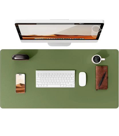 Large Mouse Pad,Office Desk Mat, Leather Desk Pad Protector, Non-Slip PU Leather Desk Blotter, Laptop Desk Pad - Urbizia