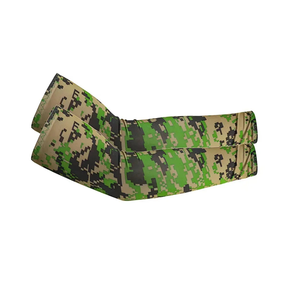 2Pcs Unisex Cooling Arm Sleeves Cover Sports Running UV Sun Protection Outdoor Men Fishing Cycling Quick Dry Arm Warmer