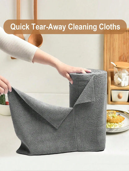 1 Roll(20/50 Sheets)Reusable Microfiber Towel Roll, Hand Tear Cleaning Towels, Washable Ultra-Fine Fiber For Car Soft Cleaning Cloth, Multipurpose Absorbent Cleaning Wipes, Dish Towel, Kitchen Rag, Lazy Rag, Cleaning Supplies