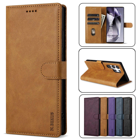 Business Leather Flip Wallet Case for Samsung Galaxy