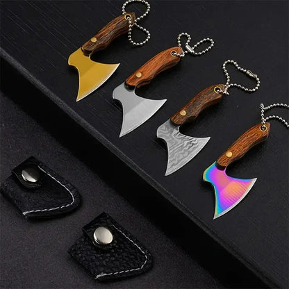 Mini Axe Keychain Box Opener Parcel Tape Cutter Solid Metal Blade Package Opener Tool For Daily Use