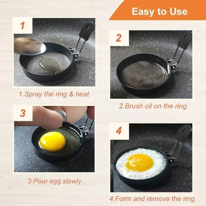 Anti-Scald Stainless Steel Egg Ring Pancake Mold Set
