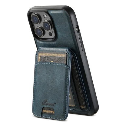 EUCAGR Magsafe Magnetic 2 In 1 Detachable Wallet Leather Case For iPhone 12 13 14 15 16 17 Pro Max Plus 16E 17 Air Holder Cover