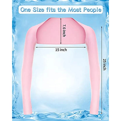 One-piece Ultra-thin Shawl Arm Sleeves Ice Silk Long Gloves Breathable Sun Protection Anti UV Hand Cover Warmer Outdoor Sports