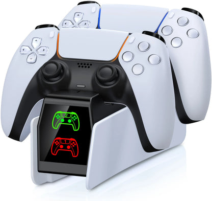 RGB Controller Charging Station For PS5 Dual Fast Charger RGB Indicator Charging Stand Docking Station For PS5 Gamepad - Urbizia