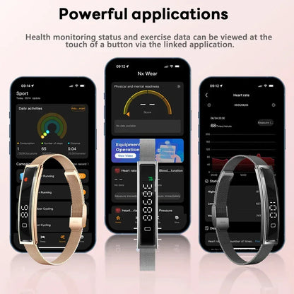 2026 New Fashion Women Smart Bracelet Sport Mode Fitness Tracker Heart Rate Health Monitoring IP68 Waterproof Smart Watch Men - Urbizia